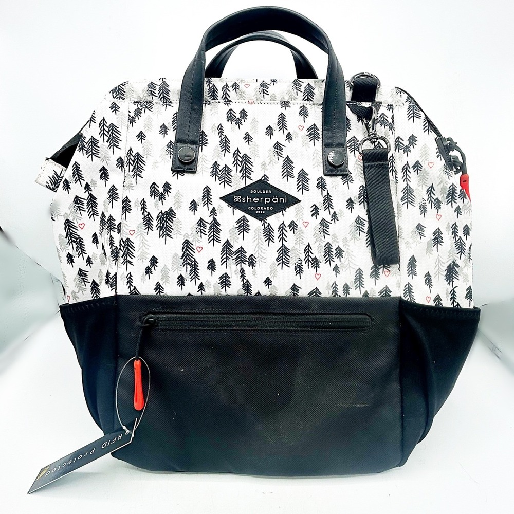 Sherpani Camden Backpack Tote NWT Convertible Tree Print